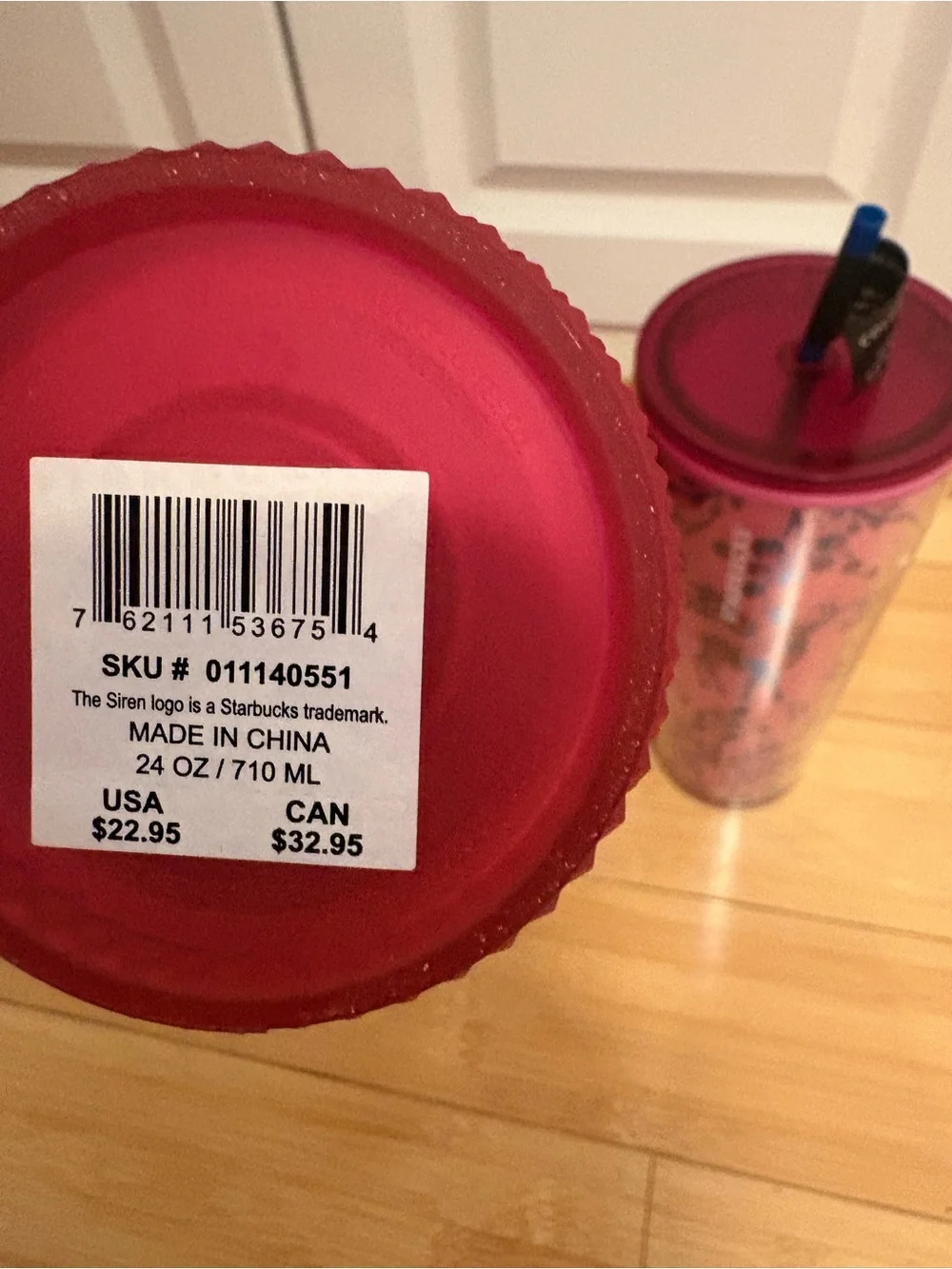 Starbucks 24 oz Cold Cup Tumbler Bundle | Pink Studded 2021